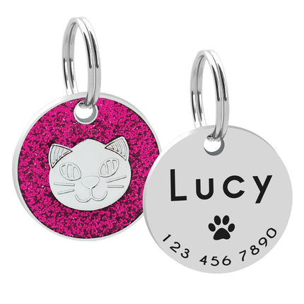 Cat's Crystal Personalized ID Tag - wnkrs