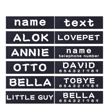 Personalized Dog Harness Labels Pair - wnkrs
