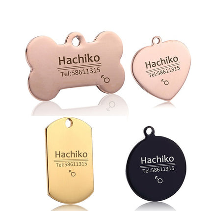 Cute Personalized Steel Pet's Collar Tag - wnkrs