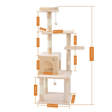 Pet Climbing Frame with Hanging Ball - wnkrs