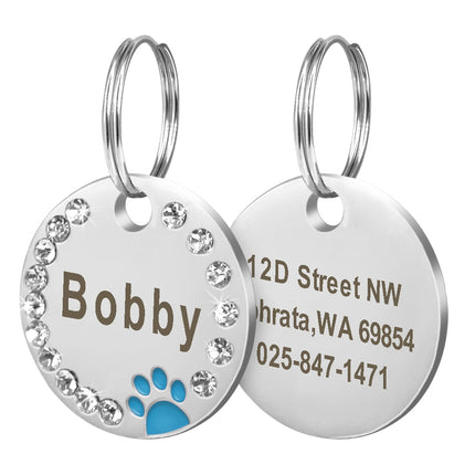 Pet Crystal Frame Customized ID Tag - wnkrs