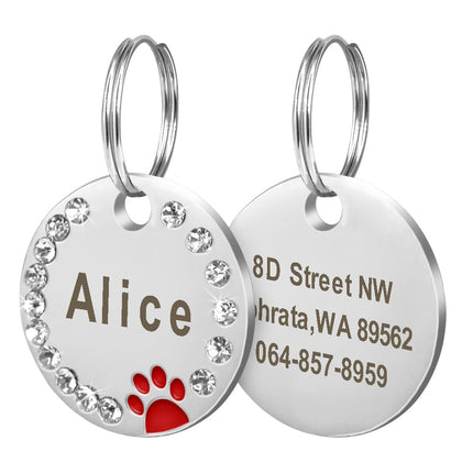 Pet Crystal Frame Customized ID Tag - wnkrs