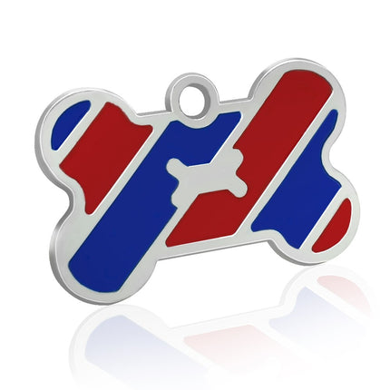 Dog's Striped Bone Shaped ID Tag - wnkrs