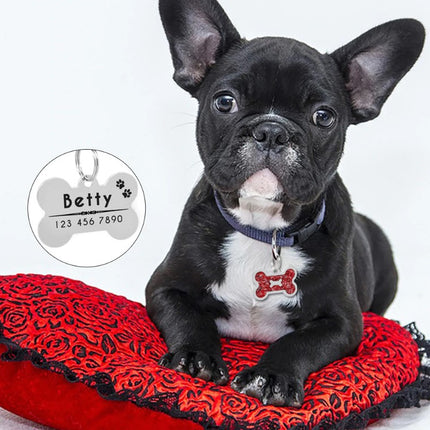 Dog's Glitter Bone Shaped ID Tag - wnkrs