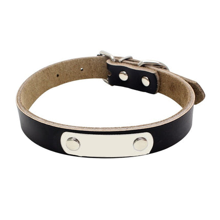 Durable Personalized Genuine Leather Dog's Collar - wnkrs