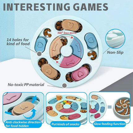 Puzzled Interactive Feeding Bowl for Dogs - wnkrs