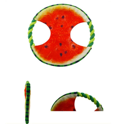 Canvas Watermelon Dog Frisbee Toy - wnkrs