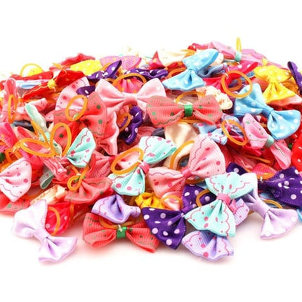 Colorful Small Hair Bows Set for Cat and Dog - wnkrs