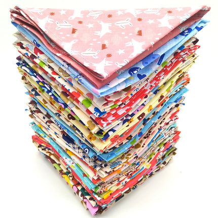 Colorful Patterned Cotton Dog Scarves Set - wnkrs