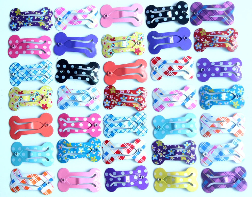 Bone Shaped Hair Clips for Dogs