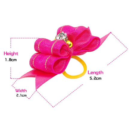 Dogs' Hair Bows with Rubber Bands - wnkrs