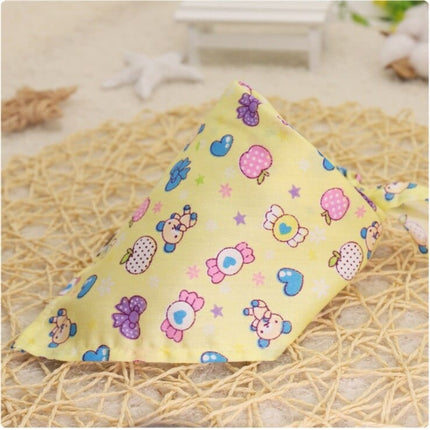 Cartoon Patterned Triangular Dog Scarf - wnkrs