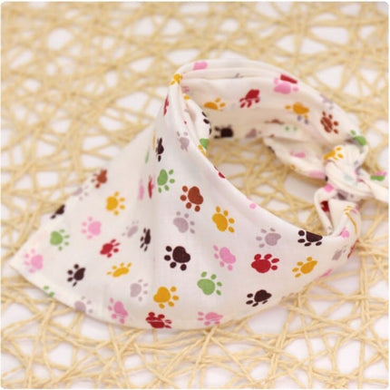 Cartoon Patterned Triangular Dog Scarf - wnkrs