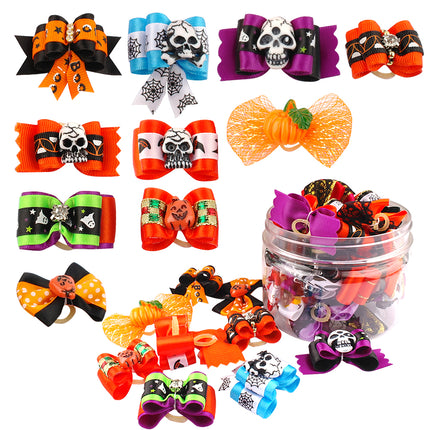 Pet Halloween Style Hair Bows 20 Pcs Set - wnkrs