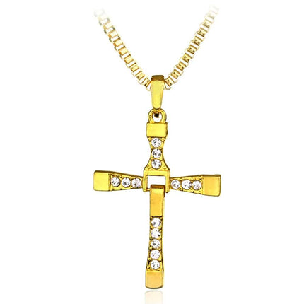 Men's Cross Shaped Pendant Necklace - Wnkrs