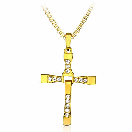 Men's Cross Shaped Pendant Necklace - Wnkrs