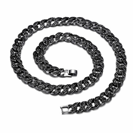 Men's Chain Necklace with Rhinestones - Wnkrs