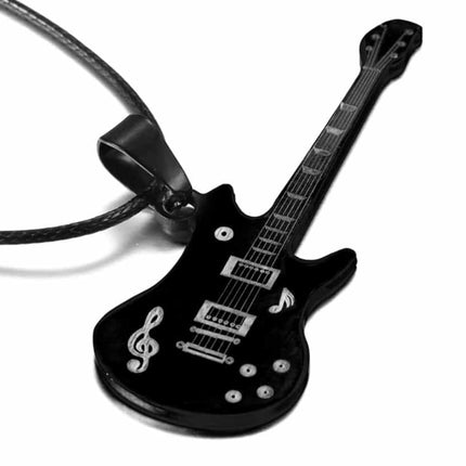 Men's 316L Stainless Steel Guitar Necklace - Wnkrs