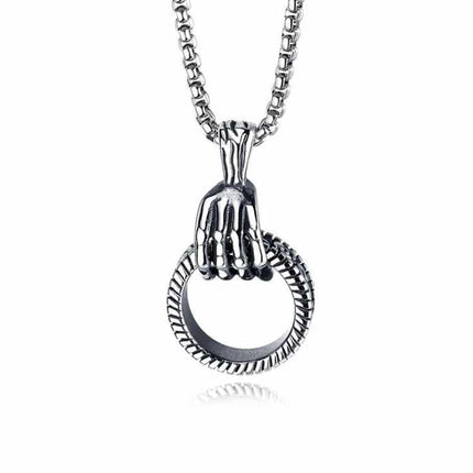 Men's Skeleton Hand Necklace - Wnkrs