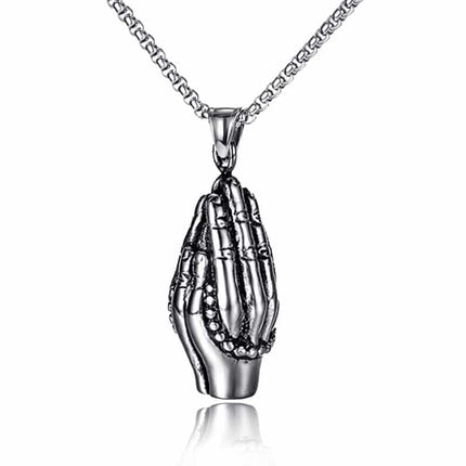 Men's Skeleton Hand Necklace - Wnkrs