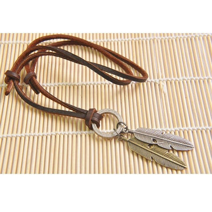 Leather Necklace for Men with Metal Cube Pendant - Wnkrs
