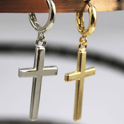 Men's Fashion Cross Shaped Earrings - Wnkrs