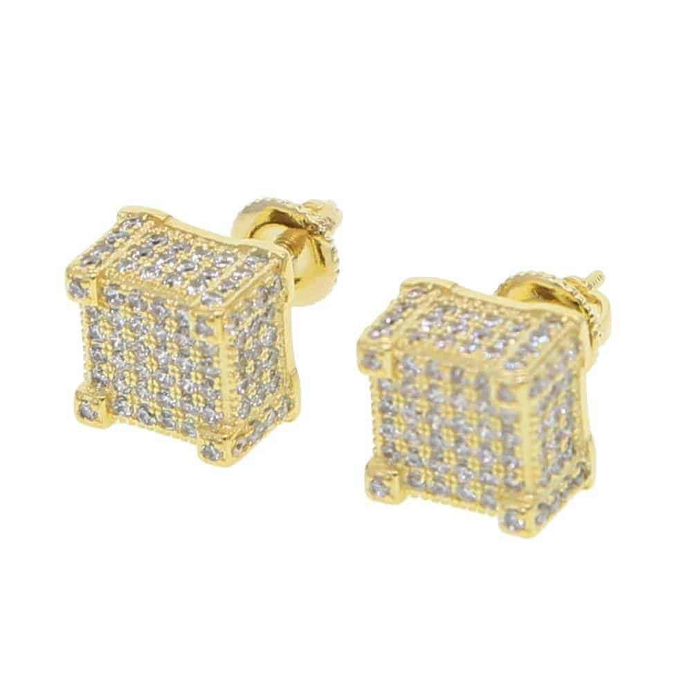 Golden Wedding Earrings for Men