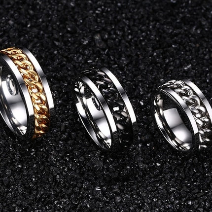 Men's Chain Decor Ring - Wnkrs