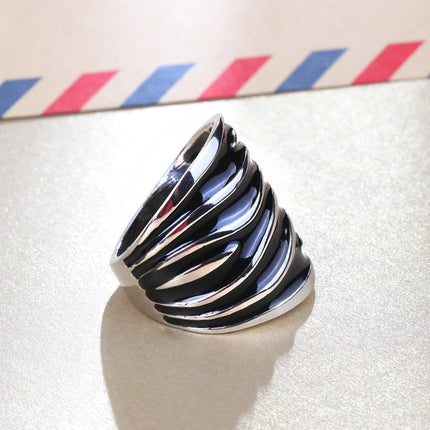Men's Black Enamel Big Ring - Wnkrs