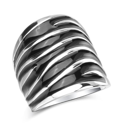 Men's Black Enamel Big Ring - Wnkrs