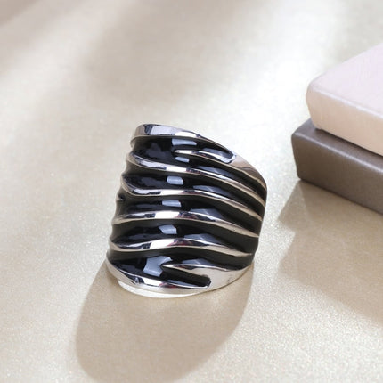 Men's Black Enamel Big Ring - Wnkrs
