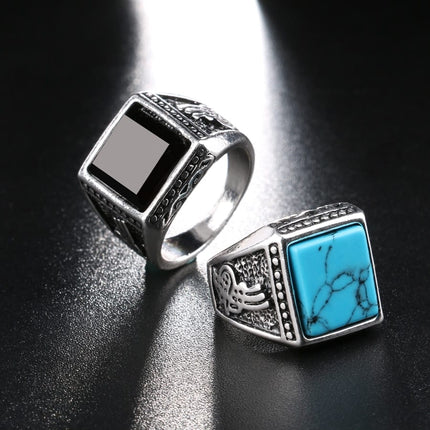 Men's Resin Silver Ring - Wnkrs