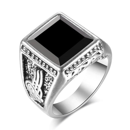 Men's Resin Silver Ring - Wnkrs