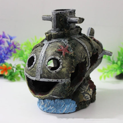 Sunk Submarine Aquarium Decor - wnkrs
