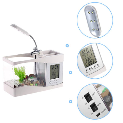 USB LED Light LCD Screen Mini Aquariums - wnkrs