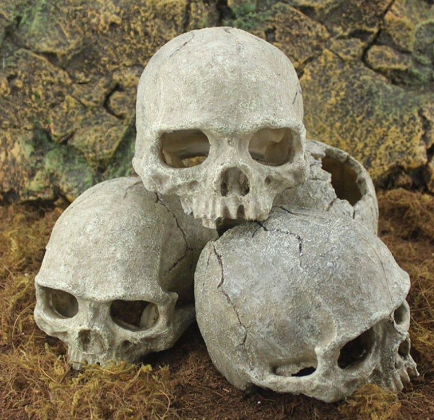 Skull Figurine Aquarium Decor