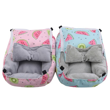 Printed Cotton Bed for Small Pets - wnkrs