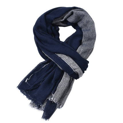 Men's Cotton and Linen Two Tone Scarf - Wnkrs