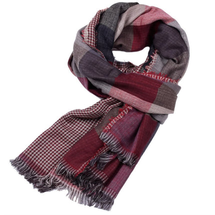 Men's Plaid Double-Sided Scarf - Wnkrs