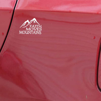 Faith Moves Mountains Car Sticker - wnkrs
