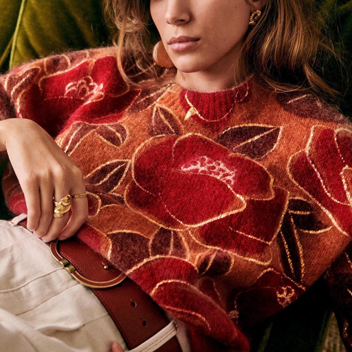 Soft Knitted Women's Sweater in Print