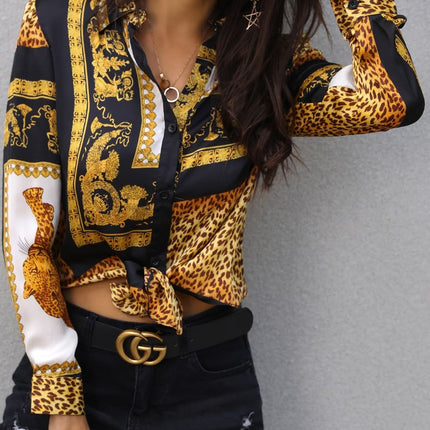 Women's Leopard Print Blouse - Wnkrs