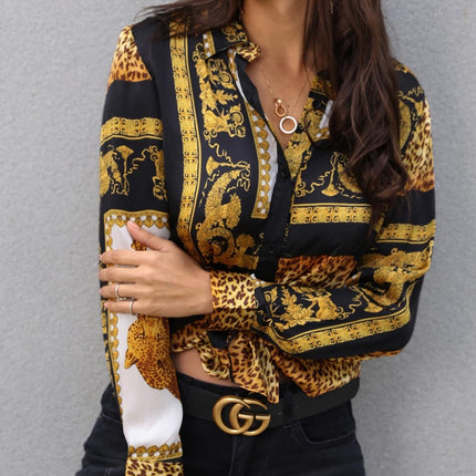 Women's Leopard Print Blouse - Wnkrs