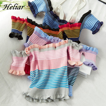 Women's Rainbow Striped Crop Top - Wnkrs