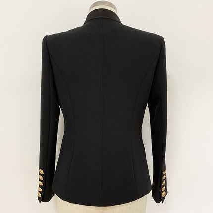 Black and White Women's Jacket with Collar - Wnkrs