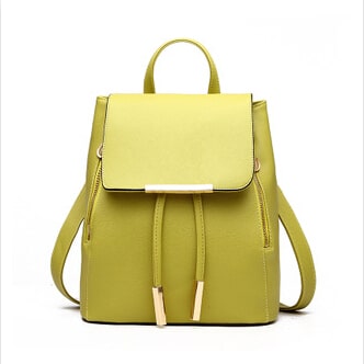 Women's Candy Color PU Leather Backpack - Wnkrs