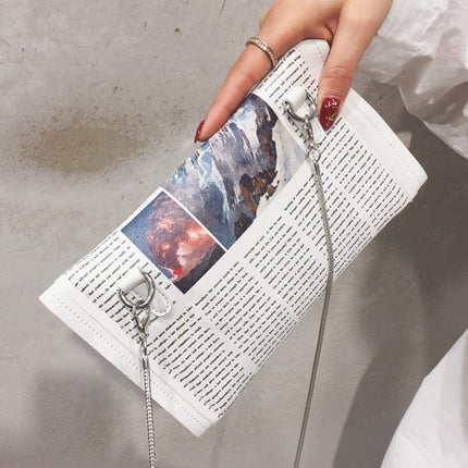 Women's Newspaper Design Clutch - Wnkrs