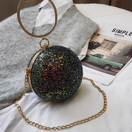 Crystal Diamonds Round Bag - Wnkrs