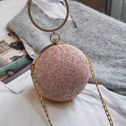 Crystal Diamonds Round Bag - Wnkrs