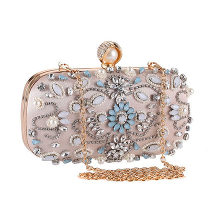 Women's Crystal Beaded Evening Handbag - Wnkrs